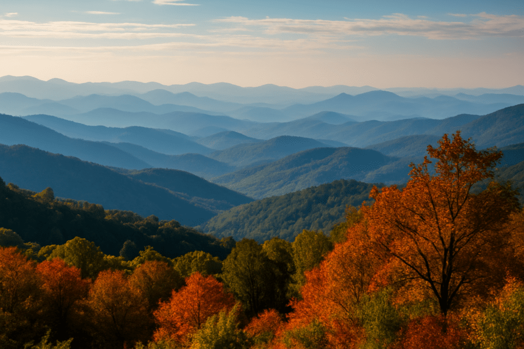 adventurous US destinations blue ridge mountains