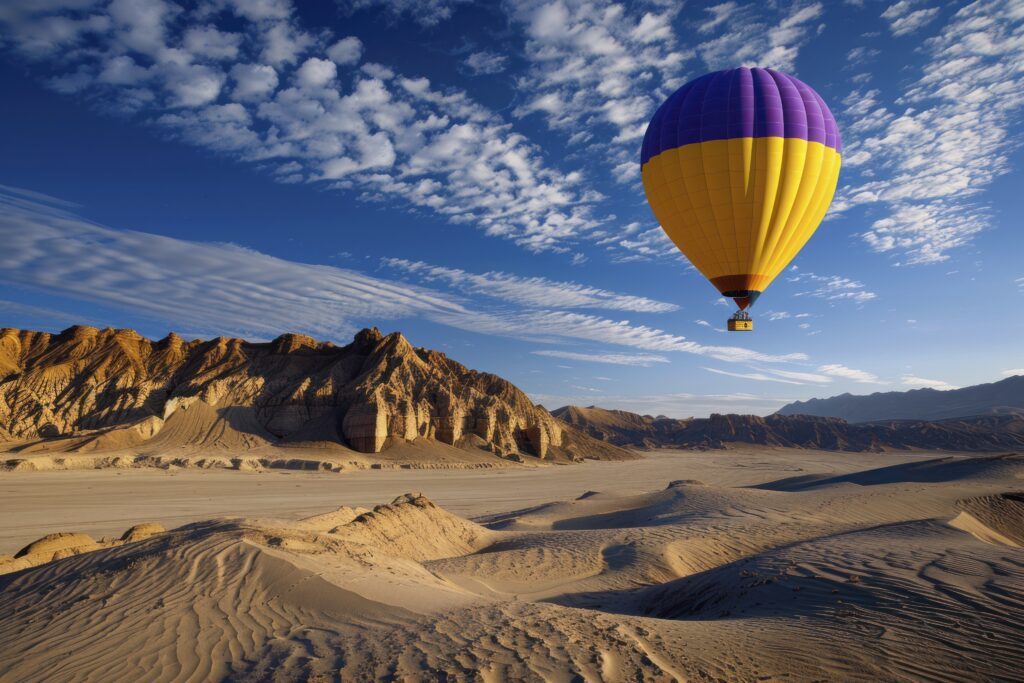 hot air balloon realistic dreamscape
