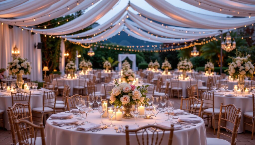 vecteezy a luxurious event scene filled with flower adorned tables 72781149